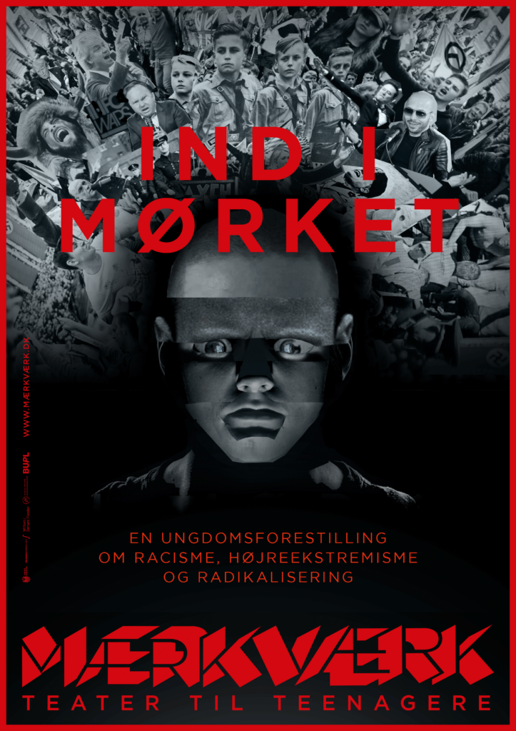 Plakat til forestillingen IND I MØRKET